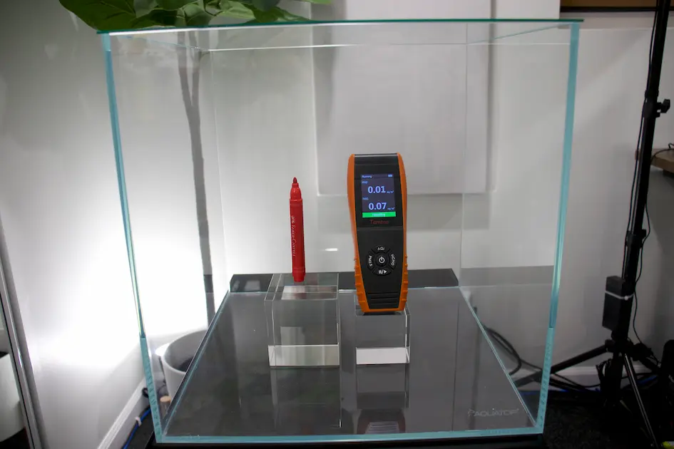 a device on a glass case